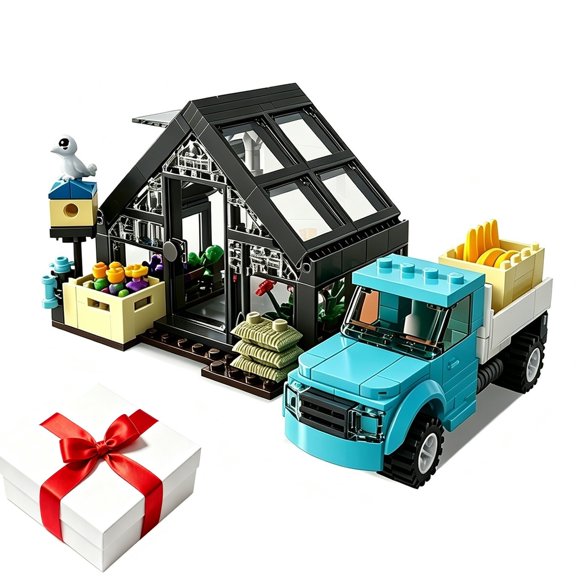 Tractor Building Blocks Choose from 4 Farm Vehicle Models, Desktop Decor, Creative Hobby Gift