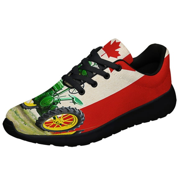 Tractor Canadian Proud Farmer Farm Life Shoes Sneakers Black Size 3.5