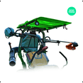 thumbnail image 1 of Tractor Canopy kit for ROPS, Foldable waterproof + Mounting brackets - Green, 1 of 17