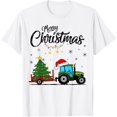thumbnail image 1 of Tractor Christmas Funny Farmer Xmas with Tree Lights T-Shirt, 1 of 3