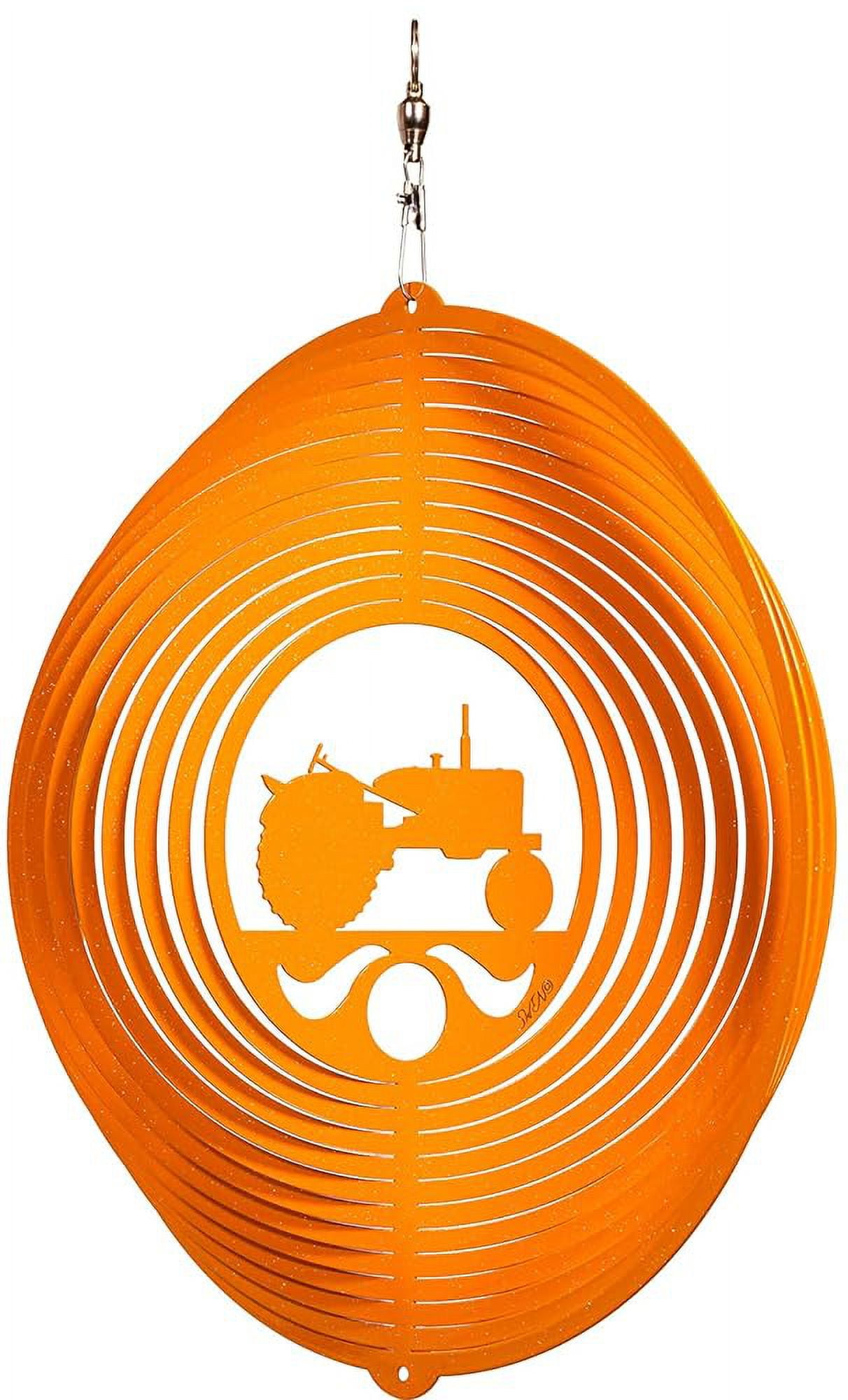 Tractor Circle Swirly Metal Wind Spinner
