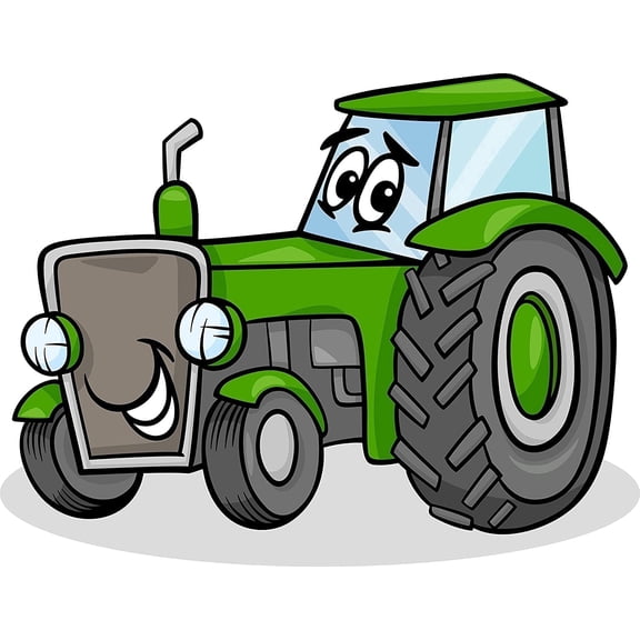 Tractor Edible Image Icing Cake Topper for Quarter Sheet Cake, by TNCT