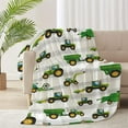 thumbnail image 1 of Tractor Farm Flannel Lightweight Blankets Quilt Plush Fleece Soft Bedding Throw Blanket for Couch and Bed 50"x40" for Kids, 1 of 1