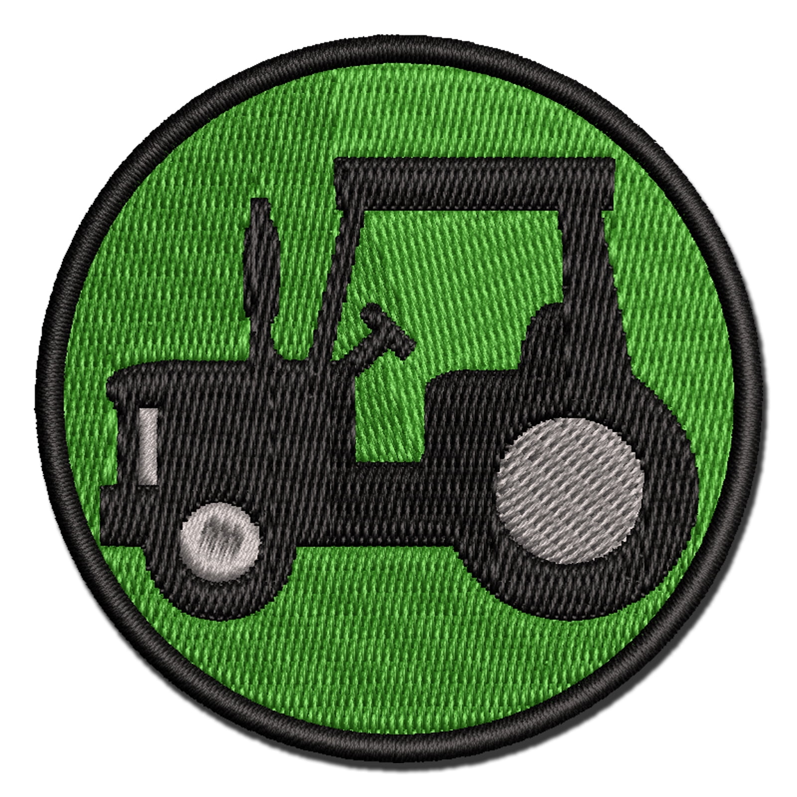 Tractor Farm Vehicle Applique Multi-Color Embroidered Iron-On Patch - 3.5 Inch Large