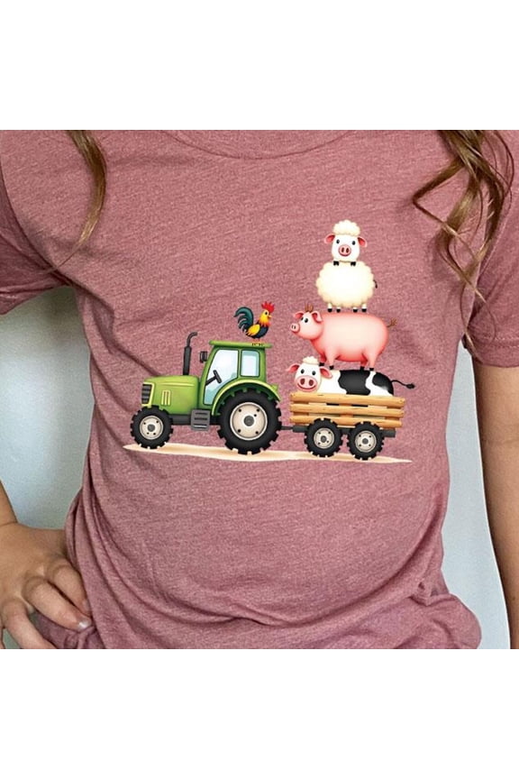 Tractor Graphic Farm Toddler T-Shirt, Farmer Baby, Farm Animals Youth Shirts, Animal Farm Toddler Shirt, Funny Farmer Kids Gift, New Born, Baby Shower Gift, New Parents Gift
