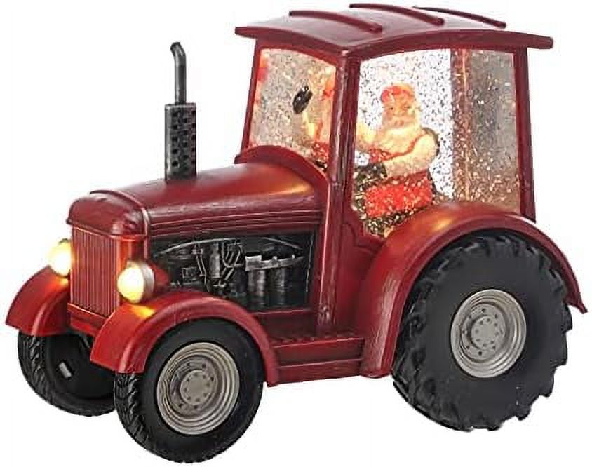 Tractor Lighted Snow Lantern 6.5"