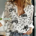 thumbnail image 1 of Tractor Linen-Look Shirt, Tractor Shirt, Tractor Lover Shirt, Tractor Shirt Women, Farm Life Shirts, Farm Tractor Shirt, Farmers Shirt, 1 of 2