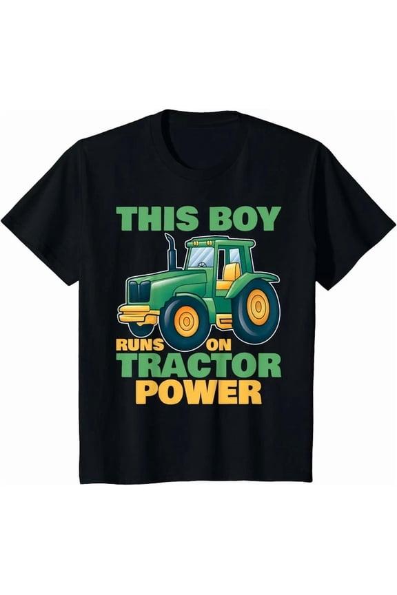 Tractor Lover Boys Farm Design T-shirt