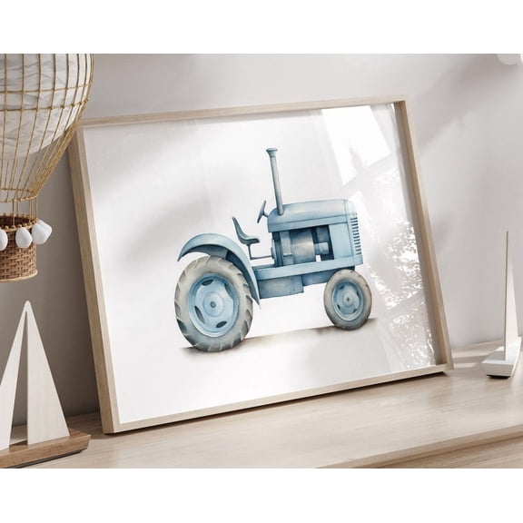 Tractor Nursery Decor Retro Tractor Print Farmhouse Nursery Wall Decor Farm Theme Nursery Vehicle Nursery Print Boys Room Wall Art Modern Wall Decor