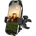 thumbnail image 1 of Tractor Phone Clamp Mount, [Upgraded Secure Tether] Stable Cellphone Clip for Forklift/Farming Machine, Front Loader Clip Holder for iPhone 16 15 14, Galaxy S25 S24, 4-7" Phone with Thick Case, 1 of 8