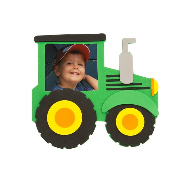 Tractor Picture Frame Magnet Craft Kit - Makes 12