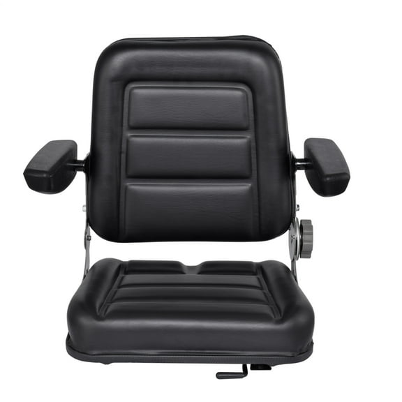 Tractor Seat with Fold-Down Design, Adjustable Armrests for Backhoes, Dozers, Agricultural Equipment Maintenance