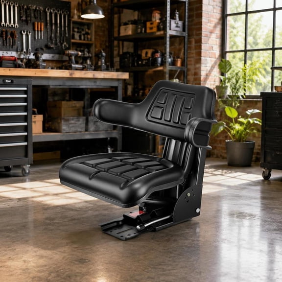 Tractor Seat, with Micro Switch, Adjustable Suspension, Tilt Backrest, Fits John Deere, Ford, Massey Ferguson, New Holland