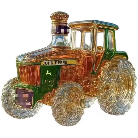 Tractor Shaped Whiskey Decanter, Heat-Resistant Glass Liquor Bottle, Creative Spirits Container for Bourbon, Scotch, Home Bar Decoration Gift