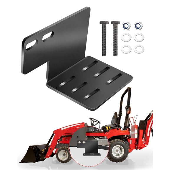 Tractor Step Compatible with Massey Ferguson GC 17xx Sub Compact with Front End Loader, Left Side Bolt-on Tractor Driver Step, Powder Coated Steel, 330 Pounds Maximum Load