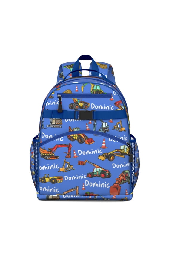 Tractor Student Backpack Adjustable Shoulder Straps Chest Buckle Lightweight Durable School Backpack