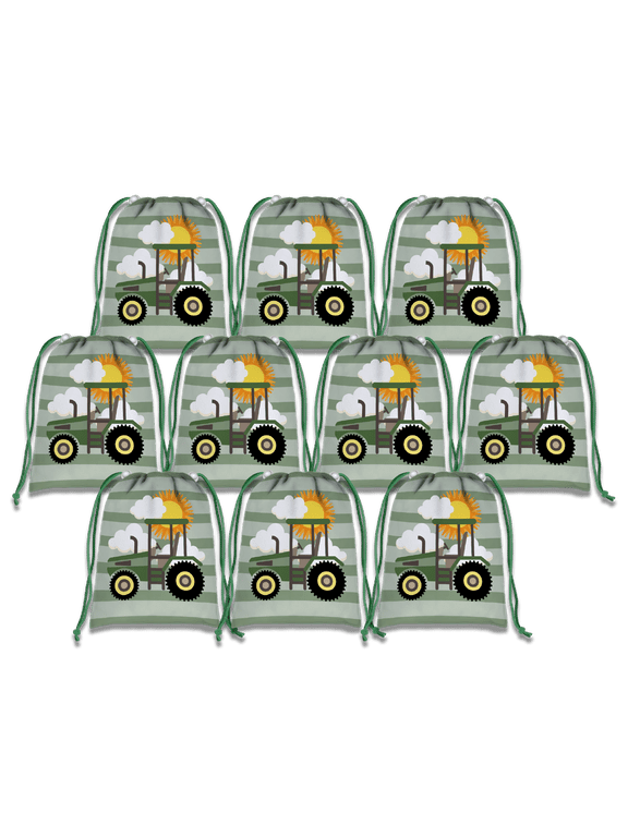 Tractor Time Drawstring Tote Bag (10 Pack)