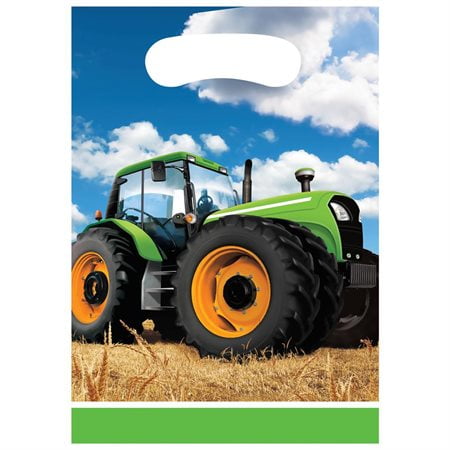 Tractor Time Favor Bags, 8-Pack