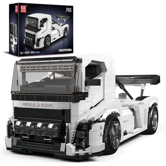 Tractor Truck Building Set, MOC City Semi Truck Building Blocks Set to Build,Collections Enthusiasts(1604+ Pieces, Static Version)