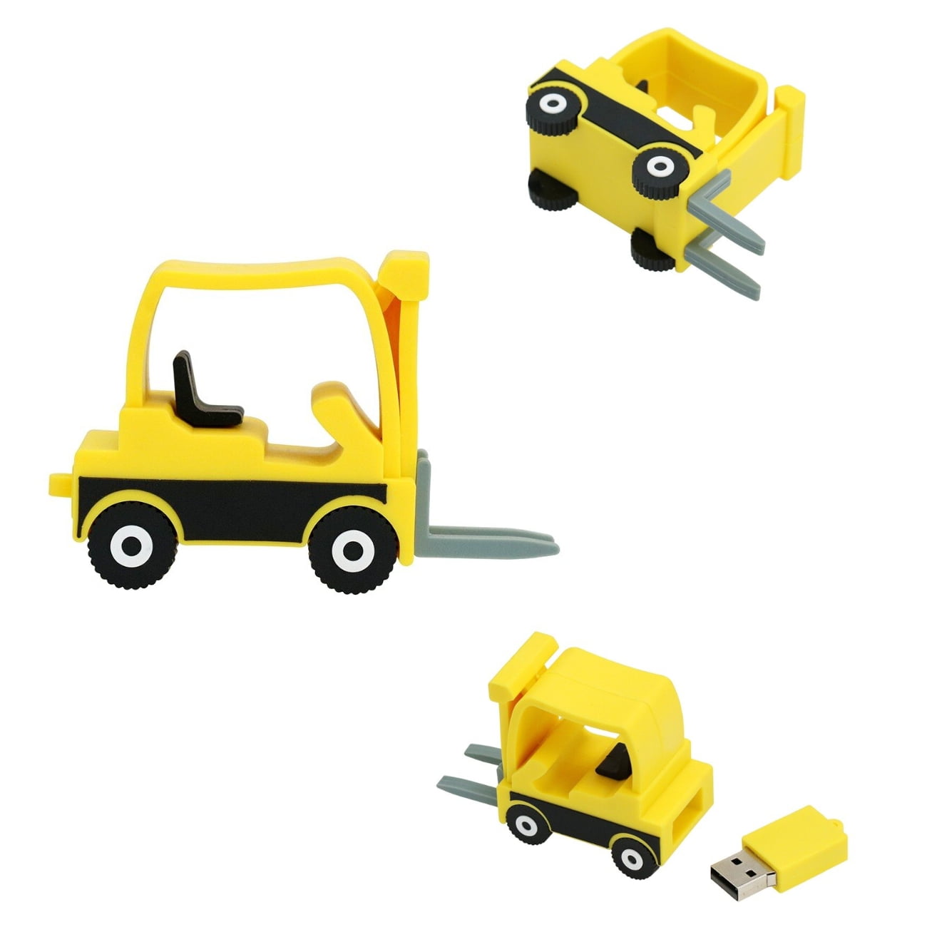 Tractor USB Drive Yellow Tractor Flash Drive for Boys and Girls