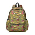 thumbnail image 1 of Tractor and Barns Green Pattern Backpack for School, Cute School Bag with Adjustable Shoulder Straps and Padded Back, 13.4"x11"x4.7", 1 of 5