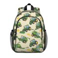 thumbnail image 1 of Tractor and Clouds Cream Pattern Backpack for School, Cute School Bag with Adjustable Shoulder Straps and Padded Back, 15"x11.42"x5.5", 1 of 5