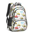 thumbnail image 1 of Tractor and Excavators White Pattern Backpack for School, Cute School Bag with Adjustable Shoulder Straps and Padded Back, 16.9"x12.6"x5.9", 1 of 3