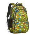 thumbnail image 1 of Tractor and Fences Green Pattern Cute School Backpack Bag with Padded Back and Adjustable Shoulder Straps 16.9 X 12.6 X 5.9 Inches, 1 of 5