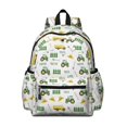 thumbnail image 1 of Tractor and Fences White Pattern Backpack for School, Cute School Bag with Adjustable Shoulder Straps and Padded Back, 13.4"x11"x4.7", 1 of 5