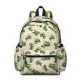 thumbnail image 1 of Tractor and Harvesters Cream Pattern Backpack for School, Cute School Bag with Adjustable Shoulder Straps and Padded Back, 13.4"x11"x4.7", 1 of 4