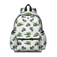 thumbnail image 1 of Tractor and Harvesters White Pattern Backpack for School, Cute School Bag with Adjustable Shoulder Straps and Padded Back, 13.4"x11"x4.7", 1 of 5