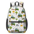thumbnail image 1 of Tractor and Hay White Pattern 17" School Backpacks for Teens,Waterproof Oxford Fabric,S-Shape Padded Straps for School,Travel,Hiking,Camping, 1 of 6