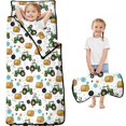 thumbnail image 1 of Tractor and Haybales White Pattern Teens Toddler Nap Mat with Pillow, Sleeping Mat Bag for Preschool Daycare 59"x22", 1 of 6