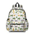 thumbnail image 1 of Tractor and Haystacks White Pattern Backpack for School, Cute School Bag with Adjustable Shoulder Straps and Padded Back, 13.4"x11"x4.7", 1 of 5