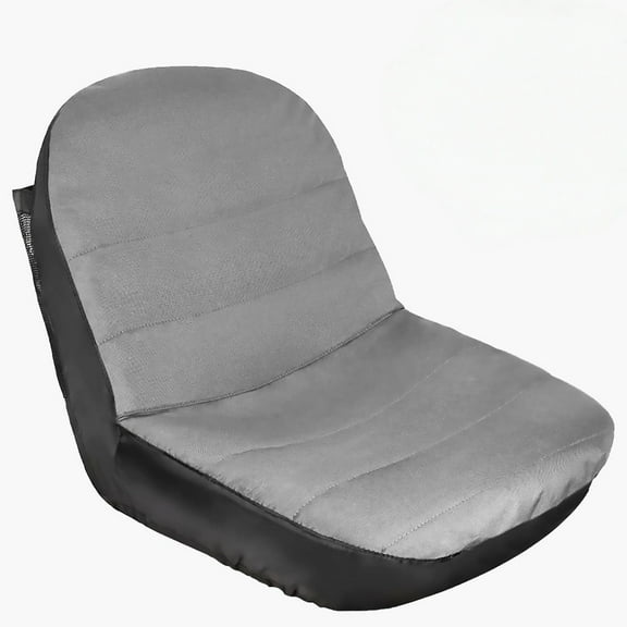 Tractor and Lawn Mower Seat Cover, 600D Oxford Cloth Waterproof Seat Cover Universal with Pocket for 12.5-14 Inch Height Seat Without Armrest, Gray