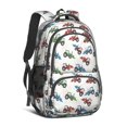 thumbnail image 1 of Tractor and Loaders Gray Pattern Backpack for School, Cute School Bag with Adjustable Shoulder Straps and Padded Back, 16.9"x12.6"x5.9", 1 of 5