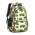 thumbnail image 1 of Tractor and Sheds Cream Pattern Cute School Backpack Bag with Padded Back and Adjustable Shoulder Straps 16.9 X 12.6 X 5.9 Inches, 1 of 5