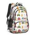 thumbnail image 1 of Tractor and Sheep Gray Pattern Cute School Backpack Bag with Padded Back and Adjustable Shoulder Straps 16.9 X 12.6 X 5.9 Inches, 1 of 5