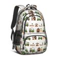 thumbnail image 1 of Tractor and Sheep Gray Pattern Cute School Backpack Bag with Padded Back and Adjustable Shoulder Straps 16.9 X 12.6 X 5.9 Inches, 1 of 5