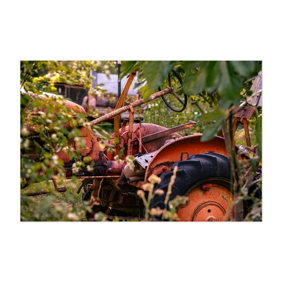 Tractor in Decay - Photography Abandoned Vintage Farmhouse Rural Rustic Pastoral Country Unframed Wall Art Print 5 x 7 inches