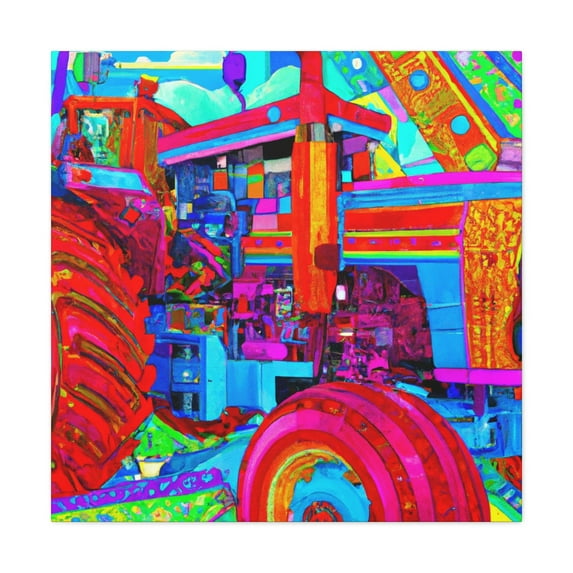 Tractor in Pop Art - Canvas