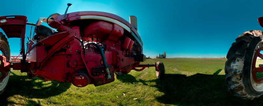 Tractor in a field Everett Snohomish County Washington State USA Canvas Art - Panoramic Images (27 x 9)