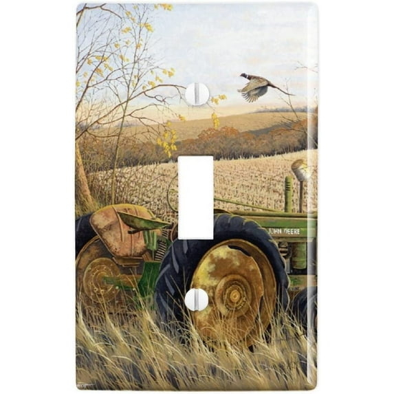 Tractor on the Farm Plastic Wall Decor Toggle Light Switch Plate Cover