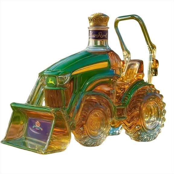 Tractor whisky bottle, Whisky decanter bottle - artistic statue, classic car whisky Bottle, interesting home bar decoration, interesting Tractor whisky decanter, gift for tractor driver men (A)