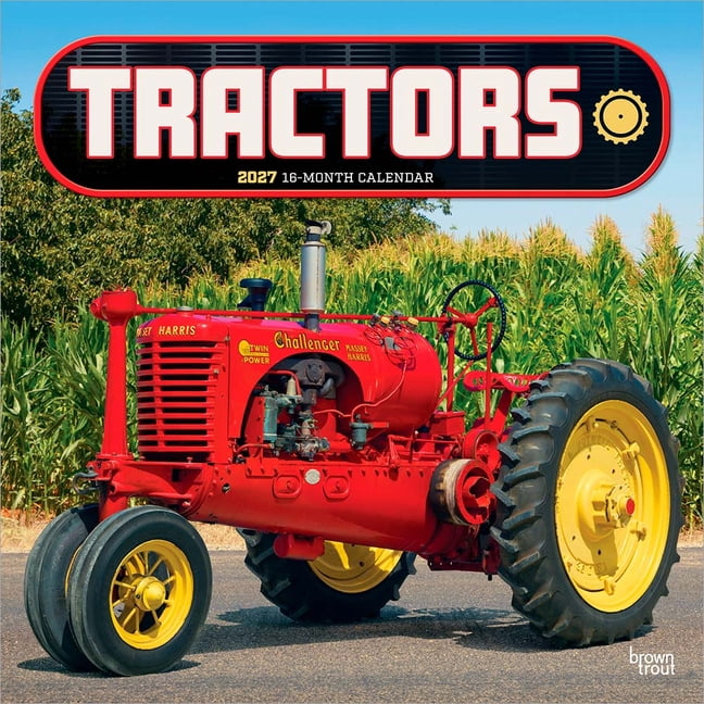Tractors 2027 12 X 24 Inch (Hanging) Monthly Square Wall Calendar Plastic-Free, (Paperback)