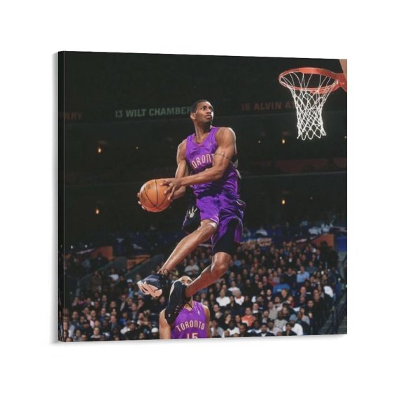 Tracy McGrady Dunk Poster Canvas Wall Art Poster Decorative Bedroom Modern Home Print Picture Artworks Posters 16x16inch(40x40cm)