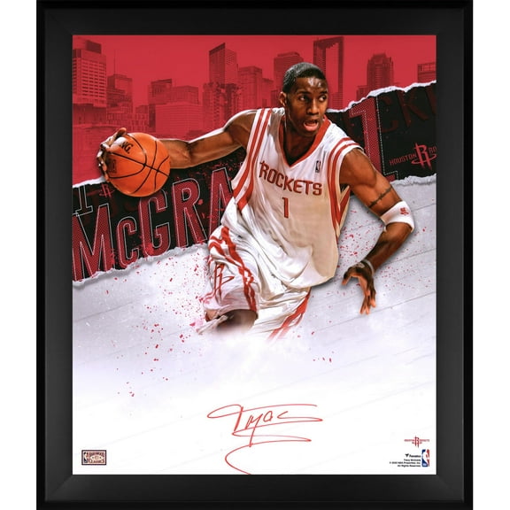 Tracy McGrady Houston Rockets Framed Autographed 20" x 24" In-Focus Photograph - Fanatics Authentic Certified