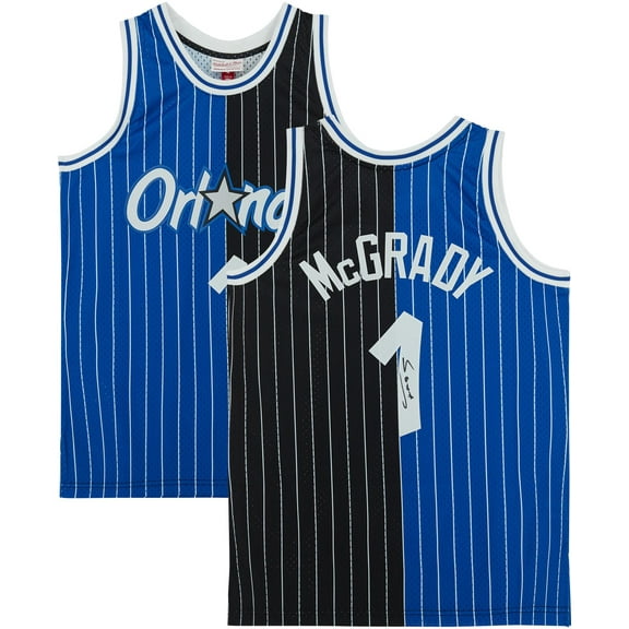 Tracy McGrady Orlando Magic Autographed Black and Blue Split Mitchell & Ness 2003-2004 Swingman Jersey - Fanatics Authentic Certified