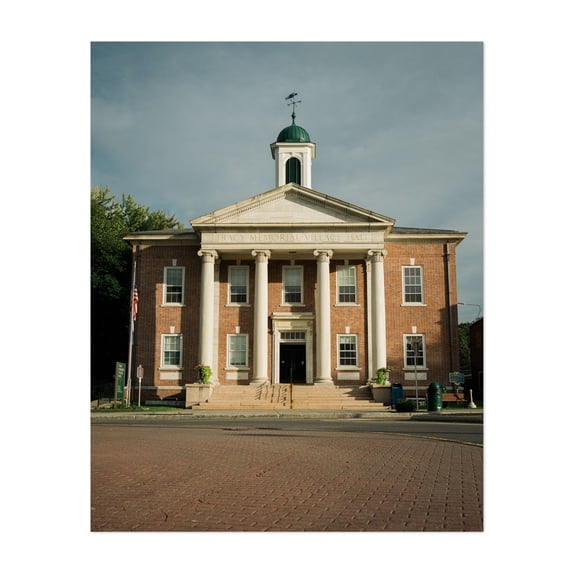 Tracy Memorial Village Hall, Chatham - Chatham New York Photography Architecture City Vintage Travel Poster Street Photography Unframed Wall Art Print 9 x 12 inches