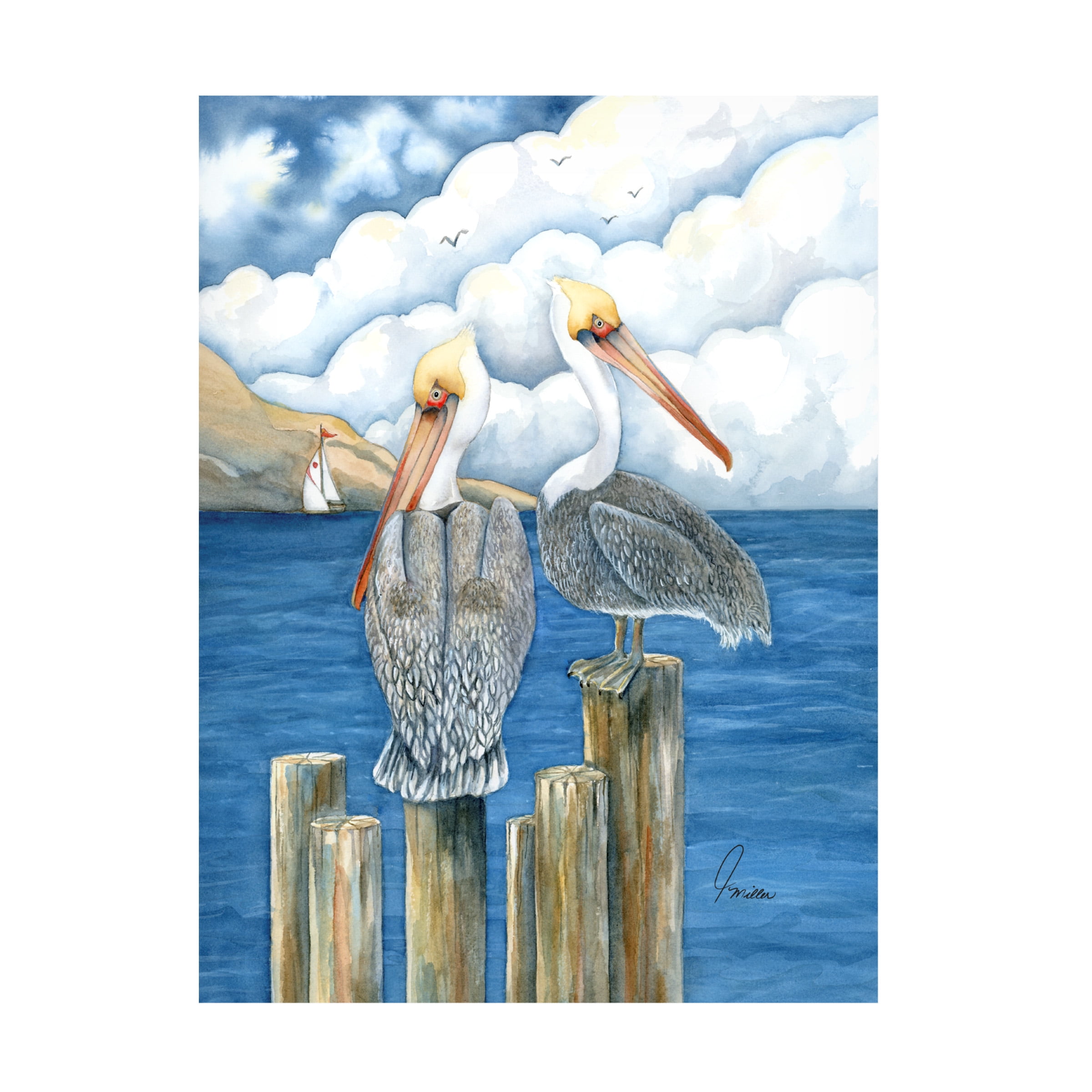 Tracy Miller 'Pelicans Paradise' Canvas Art